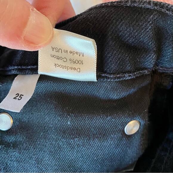 Reformation Jeans Dixie High Rise Jean Shorts Raw Hem Black Size 25 Dead-stock - Picture 6 of 14